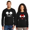 Natural Underwear Family Trip Couple Sweatshirt #1 with Stars Hearts Sunglasses Family Vacation Men Women Sweatshirts Sweaters Black Women Medium view 1