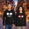 Natural Underwear Family Trip Couple Sweatshirt #1 with Stars Hearts Sunglasses Family Vacation Men Women Sweatshirts Sweaters Black Women Medium view 2
