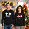 Natural Underwear Family Trip Couple Sweatshirt #1 with Stars Hearts Sunglasses Family Vacation Men Women Sweatshirts Sweaters Black Women Medium view 4
