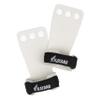 KAYANA 3 Hole Leather Gymnastics Hand Grips - Palm Protection and Wrist Support for Cross Training, Kettlebells, Pull ups, Weightlifting, Chin ups, Workout, & Exercise (White, X-Small) view 2