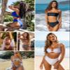 RELLECIGA Women's Orange High Cut High Waisted Bikini Bottom Size Medium view 3