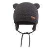 BAVST Baby Toddler Winter Beanie Warm Boys Girls Earflap Hat Infant Knit Caps Cute Bear Soft Cotton Lining for 0-36M(Grey-Dark,L) view 1