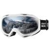 OutdoorMaster OTG Ski Goggles - Over Glasses Ski/Snowboard Goggles for Men, Women & Youth - 100% UV Protection (Stripe Frame + VLT 11.7% Grey Lens) view 1