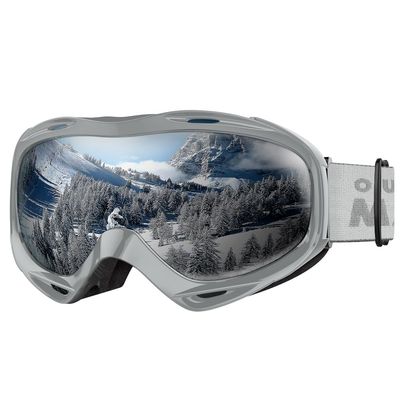 OutdoorMaster OTG Ski Goggles - Over Glasses Ski/Snowboard Goggles for Men, Women & Youth - 100% UV Protection (Contour Frame + VLT 12% Grey Lens)