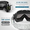 OutdoorMaster OTG Ski Goggles - Over Glasses Ski/Snowboard Goggles for Men, Women & Youth - 100% UV Protection (Contour Frame + VLT 12% Grey Lens) view 2