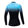 Cycling Jersey Long Sleeve Womens Mountain Bike Jersey Zip Shirts Road Bicycle Clothing Pro Team Sport Racing MTB Tops for Ladies Female Bouse Fall Autumn Breathable Blue Black Size M view 2