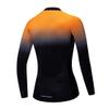 Cycling Jersey Long Sleeve Womens Mountain Bike Jersey Zip Shirts Road Bicycle Clothing Pro Team Sport Racing MTB Tops for Ladies Female Bouse Fall Autumn Breathable Orange Black Size L view 2