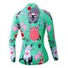 Cycling Jersey Long Sleeve Womens Mountain Bike Jersey Zip Shirts Road Bicycle Clothing Pro Team Sport Racing MTB Tops for Ladies Female Bouse Fall Autumn Breathable Green Pink Size S view 2