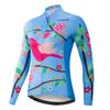 Cycling Jersey Long Sleeve Womens Mountain Bike Jersey Zip Shirts Road Bicycle Clothing Pro Team Sport Racing MTB Tops for Ladies Female Bouse Fall Autumn Breathable Pink Blue Size S view 1