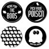 VictoryStore Halloween Coasters - Halloween Coaster Set Includes 4 Coaster Designs (12, Here for The BOOs) view 1