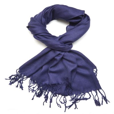 Gelante Plain Soft Pashmina Shawl Wrap Scarf Solid Colors. 615-Indigo