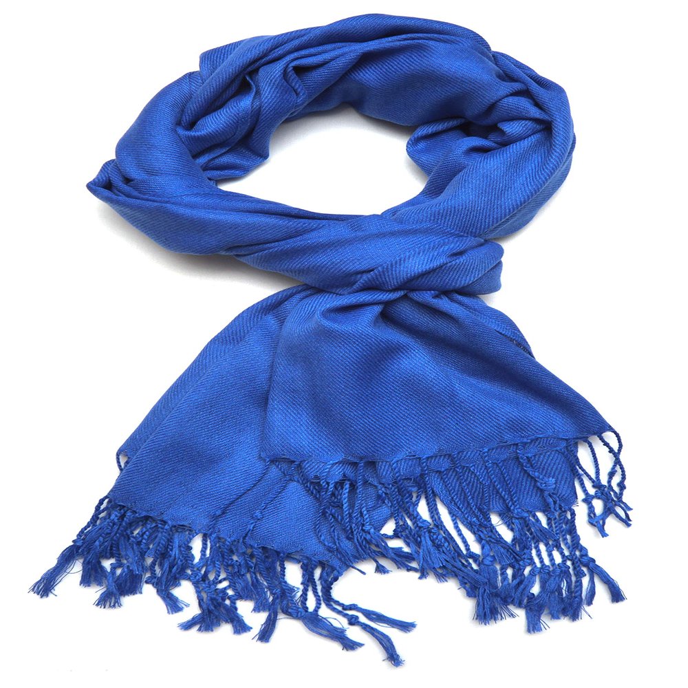 Gelante Plain Soft Pashmina Shawl Wrap Scarf Solid Colors. 615-Royal Blue