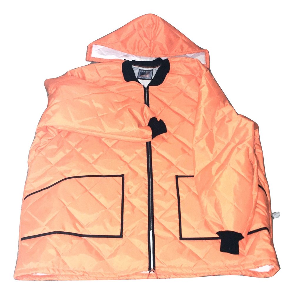 StoutMensShop USA Made Big and Tall Thermal Lined Blaze Orange Hunting and Safety Parka to Size 6X (6X Big)