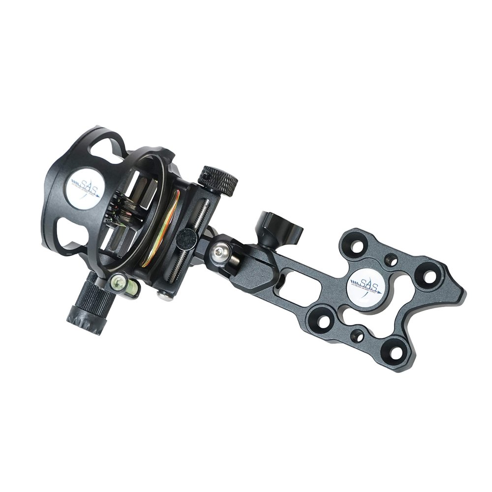 SAS Tool-Less Micro Adjust Detachable Bracket with Adjustable Brightness LED Sight Light (Black, 5-Pin)