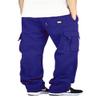 AIRNINE Men's Fleece Cargo Sweatpants Heavyweight S-6XL (Royal Blue, Small) view 2