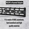 Gotical 2 Slots Mlok to Keymod Adapter Converter Rail Section Mlok to Keymod Converter Pack of 2 view 4
