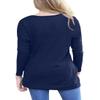 Yincro Women's Casual Long Sleeve Tunic Tops Fall Tshirt Blouses (Navy Blue, M) view 2
