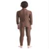 JEATHA Kids Girls Classic Long Sleeves Full Body Gymnastics Exercise Unitard Sports Leotard Bodysuit Costumes Brown 4-5 view 3