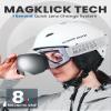 OutdoorMaster Ski Goggles PRO - Frameless, Interchangeable Lens 100% UV400 Protection Snow Goggles for Men & Women (Camo Frame VLT 10% Grey Lens with REVO Silver and Free Protective Case) view 2