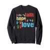ASL Faith Hope Love American Sign Language Christian Easter Sweatshirt view 1