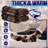 DoSmart Men's Winter Thermal Fleece Lining Knit Slipper Socks Soft Warm Cozy Fuzzy Fluffy Christmas Non Slip Socks (Brown B) view 3