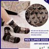 DoSmart Men's Winter Thermal Fleece Lining Knit Slipper Socks Soft Warm Cozy Fuzzy Fluffy Christmas Non Slip Socks (Brown B) view 4
