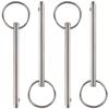 4 Pack Quick Release Pin, Diameter 1/4"(6.3mm), Overall Length 3.75"(95mm), Usable Length 3"(76mm), Full 316 Stainless Steel, Bimini Top Pin, Marine Hardware view 1