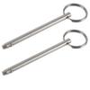 4 Pack Quick Release Pin, Diameter 1/4"(6.3mm), Overall Length 3.75"(95mm), Usable Length 3"(76mm), Full 316 Stainless Steel, Bimini Top Pin, Marine Hardware view 3