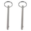 4 Pack Quick Release Pin, Diameter 1/4"(6.3mm), Overall Length 3.75"(95mm), Usable Length 3"(76mm), Full 316 Stainless Steel, Bimini Top Pin, Marine Hardware view 4