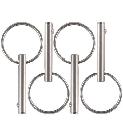 4 Pack Small Quick Release Pin, Diameter 3/16", Usable Length 0.95", Full 316 Stainless Steel, Bimini Top Pin, Marine Hardware