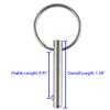 4 Pack Small Quick Release Pin, Diameter 3/16", Usable Length 0.95", Full 316 Stainless Steel, Bimini Top Pin, Marine Hardware view 2