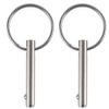 4 Pack Small Quick Release Pin, Diameter 3/16", Usable Length 0.95", Full 316 Stainless Steel, Bimini Top Pin, Marine Hardware view 4