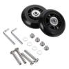 OwnMy 75 x 24mm Luggage Suitcase Replacement Wheels, Rubber Swivel Caster Wheels Bearings Repair Kits, Set of 2 view 1