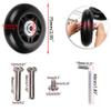 OwnMy 75 x 24mm Luggage Suitcase Replacement Wheels, Rubber Swivel Caster Wheels Bearings Repair Kits, Set of 2 view 2