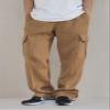 AIRNINE Men's Fleece Cargo Sweatpants Heavyweight S-6XL (Wheat, X-Large) view 3