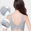 Women Seamless Nursing Bra, Soft Cotton Sleeping Maternity Breastfeeding Bra Pregnant Women Underwear(L Gray) view 3
