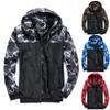 Muzboo Men's Hooded Windbreaker Lightweight Windproof Quick-Drying Zipper Camouflage Windbreaker view 3