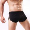 Swbreety Men's Underwear Ice Silk Boxer Briefs Shorts Split Side Trunks Undies Black view 4