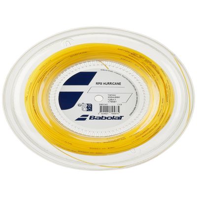 Babolat RPM Hurricane Tennis String - Yellow - 1.25mm/17G - 200m (660ft) Reel