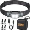 SLONIK Rechargeable Headlamp for Adults - 1000 Lumens Super Bright 60 ft Beam LED Flashlight - Lightweight, Heavy-Duty, IPX4 Waterproof Hard Hat Light - Camping Gear, Running Headlight, Black view 1