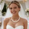 Cryshimmer Pearl Choker Necklace for Women Faux Pearl Beads Strand Necklace Earring Set Costume Jewelry,Christmas Gift for Her view 4