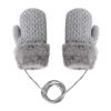 FakeFace Toddler Kids Winter Warm Thick Full Finger Gloves Children Assorted Color Magic Ski Gloves Mittens (Fur Cuff, Light Grey) view 1
