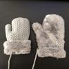 FakeFace Toddler Kids Winter Warm Thick Full Finger Gloves Children Assorted Color Magic Ski Gloves Mittens (Fur Cuff, Light Grey) view 2
