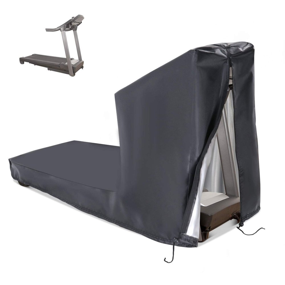 Treadmill Covers for Non-Folding Home Running Machines with Zipper & Drawstring, Black (81x37x67 inch)