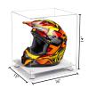 Better Display Cases Clear Acrylic Motorcycle Motocross or Racing Helmet Display Case with White Risers and White Base (A024-WR) view 2