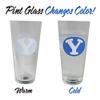 Sunkiss Unlimited Color Changing! NCAA ThermoC Logo Pint Glass (BYU Cougars) view 2