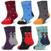 Eocom Kids Wool Socks For Boys Girls Warm Hiking Thermal Winter Cozy Soft Thick Toddlers Crew Boot Socks 6 Pairs(Dot Animal, 8-12 Years) view 1