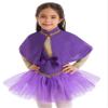 YEAHDOR Little Girls' Circus Show Costume Fancy Dress One Piece Dance Leotard Performance Uniform Halloween Outfit Purple Skirted Leotard with Cape 4 view 1