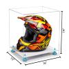 Better Display Cases Clear Acrylic Motorcycle Motocross or Racing Helmet Display Case with Blue Risers and White Base (A024-BLR) view 2