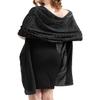 BANETTETA Black Shawls and Wraps for Evening Dresses Wrap Cover Up Formal Shawl Wraps for Women (Black) view 2